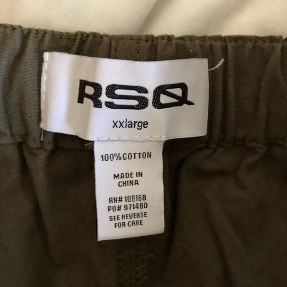 RSQ Olive military green fluffy cargo pants with zipper XXLarge - Picture 12 of 13